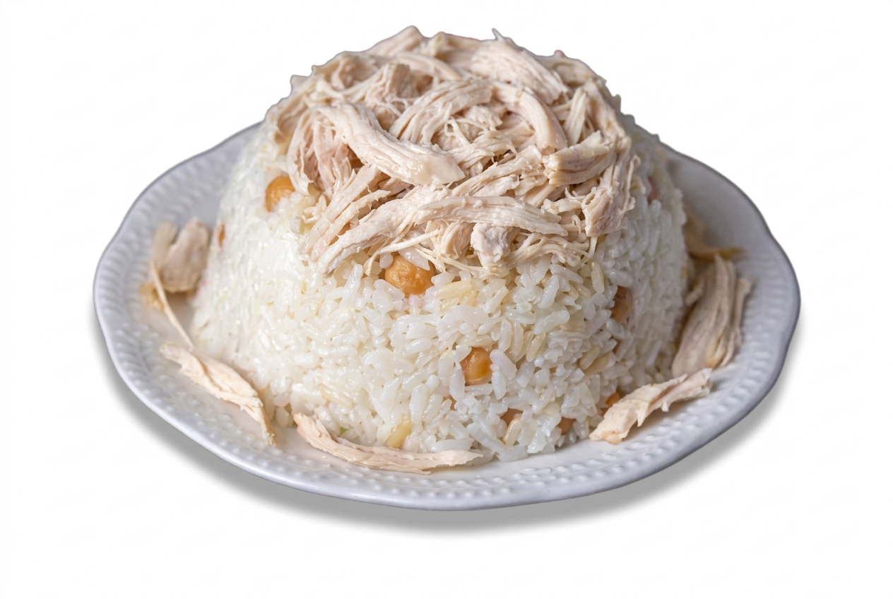 100 gr tavuk ve pilav porsiyonu